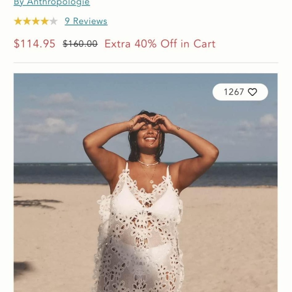 Anthropologie White Lace Long Sleeve Dress New